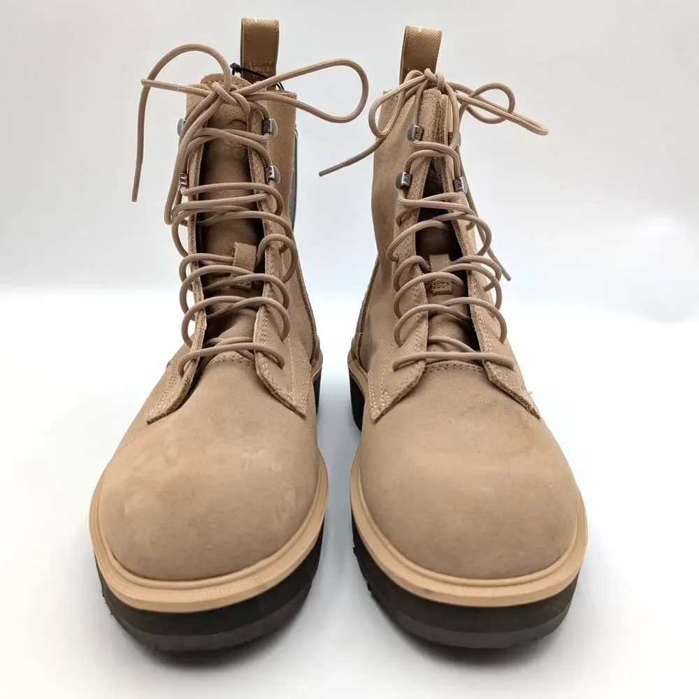 SOREL Hi-Line Waterproof Lace-Up Boots Women's Light Beige Size US8.5 EU39.5